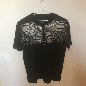 Blk Tee Xtreme Couture Sz. 3X Front & back graphs.